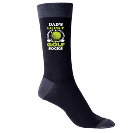 Print4U Dad's Lucky Golf Men's Black Socks Golfing Men's Birthday Father's Day