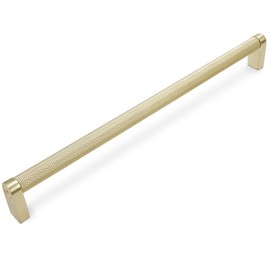 BUKOBYHE 10 Pack 10 Inch(254mm) Brushed Gold Kitchen Cabinet Handles Knurled Cabinet Pulls Gold Drawer Pulls Kitchen Hardware