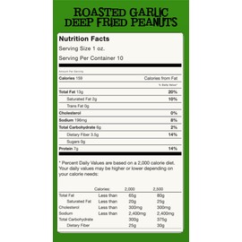 Jerky.com Deep Fried Peanuts in Shell Garlic Flavor 10oz - Original Garlic Flavor Peanuts - Inshell Peanuts for Human - USA Grown, Perfect Snack Food