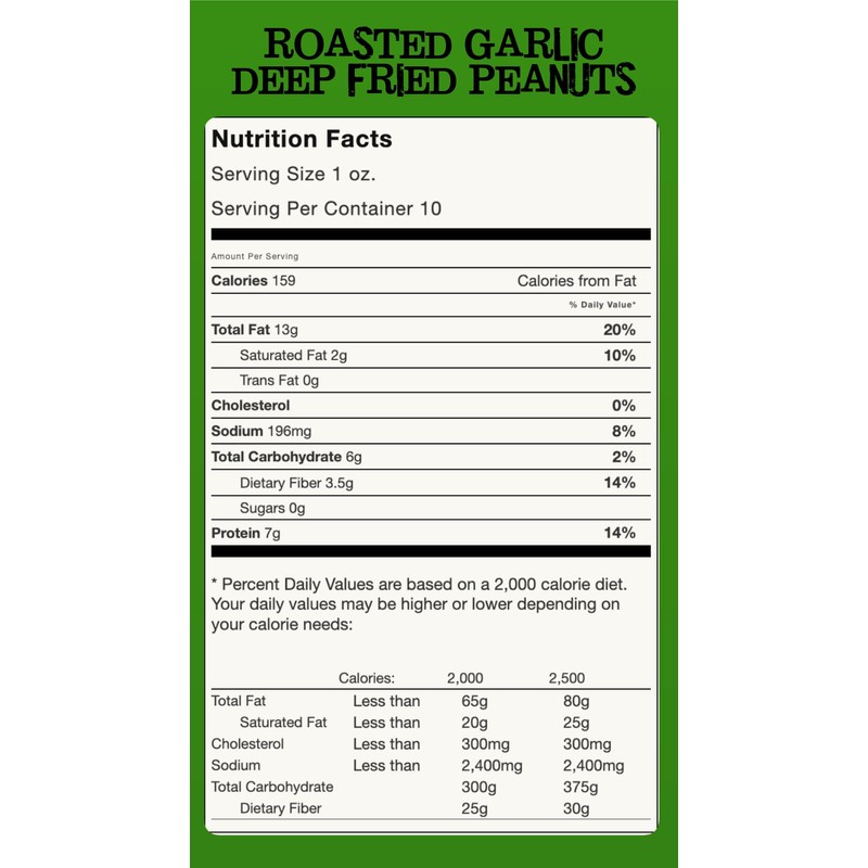 Jerky.com Deep Fried Peanuts in Shell Garlic Flavor 10oz -