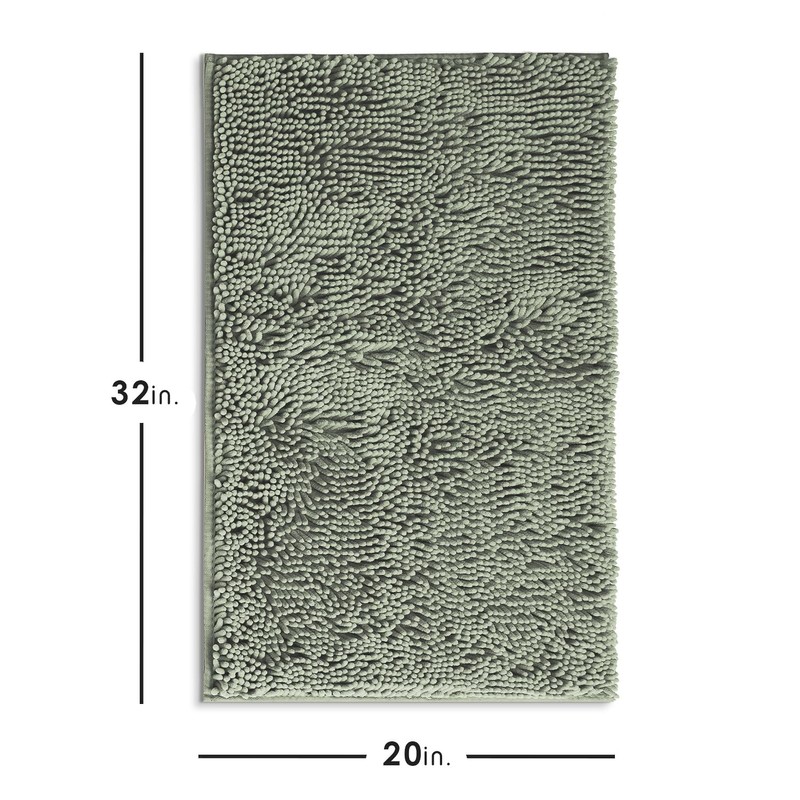 Hearth & Harbor Bathroom Rugs, Chenille Bath Mat - Machine