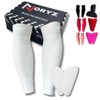 Pack Leg Sleeve Soccer + Shin Guards (White)