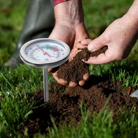 Yogyro Compost Thermometer Outdoor Soil Thermometer Waterproof Stainless Steel 5 Inch-Easily Monitor The Temperature in Compost Bin, Ideal for Outdoor Use (5'')