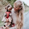 HUNTER Love Dog Harness, Colour: Brown, Soft Cowhide Leather, Breathable