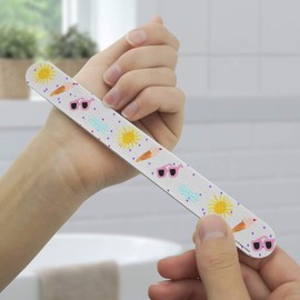 Sun Surf Ocean Beach Ice Cream Pattern Double-Sided Nail File Emery Board Set 4 Pack