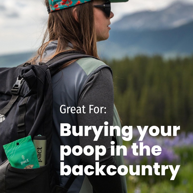 PACT Mycelium Tabs (120-Pack) | Bathroom Supplies for Camping, Backpacking,