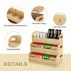 Tea Bag Organizer Storage Holder- Bamboo Countertop Teabag Display Rack