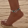 Otxas Beaded Anklets for Women Layered Stretchy Ankle Bracelets for