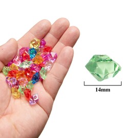 XIANGLONGY Pack of 300 Gemstones for Children, Glass Stones, Colourful Glass Stones, Crystals Children, Gemstones Decoration, Decorative Stones for Decoration of Aquariums, Garden Decoration