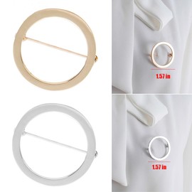 Generic Golden Circle Brooch - Women's Jewelry Accessory