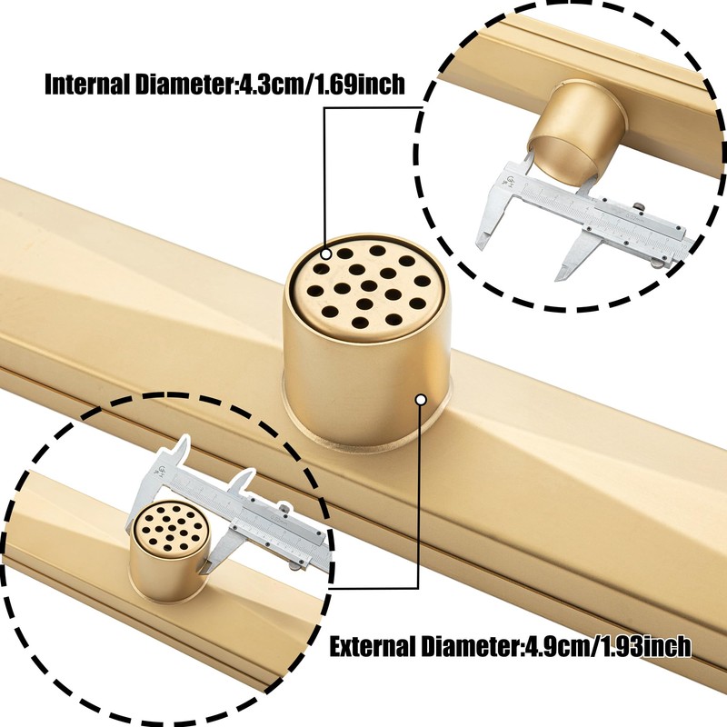 36 inch Linear Shower Drain with Removable Square Hole Panel