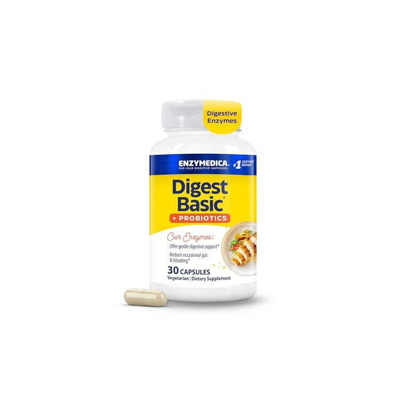 Enzymedica - Digest Basic + Probiotics, Essential Digestive Enzymes with