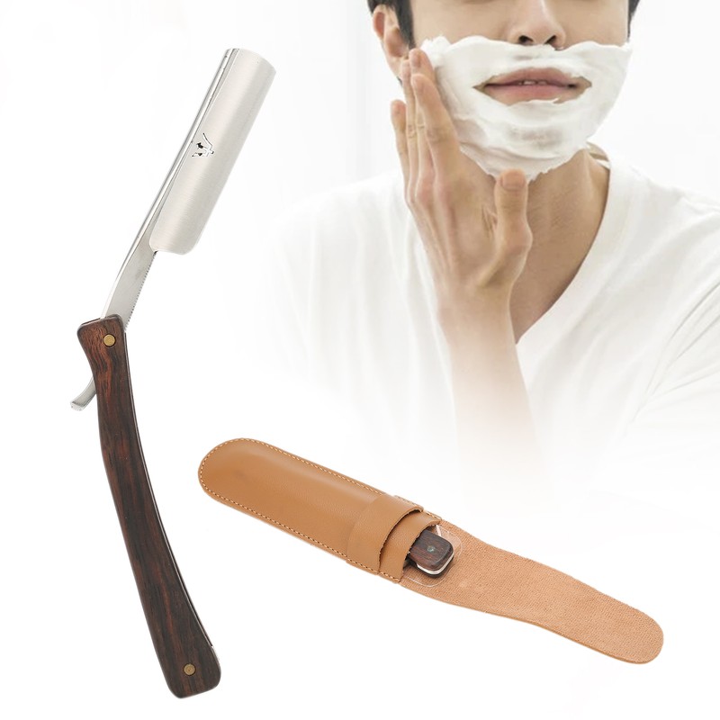 Men Manual Shaving Blade Holder Folding Shaving Knife Rack with