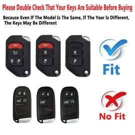 Yuebutor Key Fob Cover Case Compatible with 2018-2023 Wrangler JL JLU Gladiator JT Rubicon Sahara JLU Accessories (White)