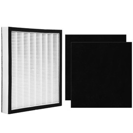 Abeskch HEPA Replacement Filter Kit - 1 HEPA Filters & 2 Carbon Filters Compatible with Oreck WK01234QPC, Oreck Air 94 filter Fits Airvantage WK10002QPC, WK10052QPC Air Purifier Filter