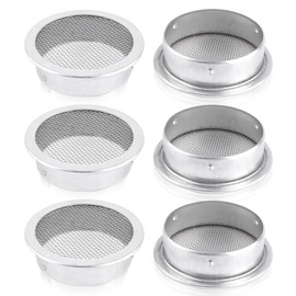 2 Inch,Round Open Screen Vent,Mill Finish, Pack of 6