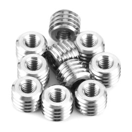 10pcs Self Tapping Thread Insert 6mm Female Thread M4 X 0.7mm Male Thread M8 X 1.25mm Thread Inserts Screw