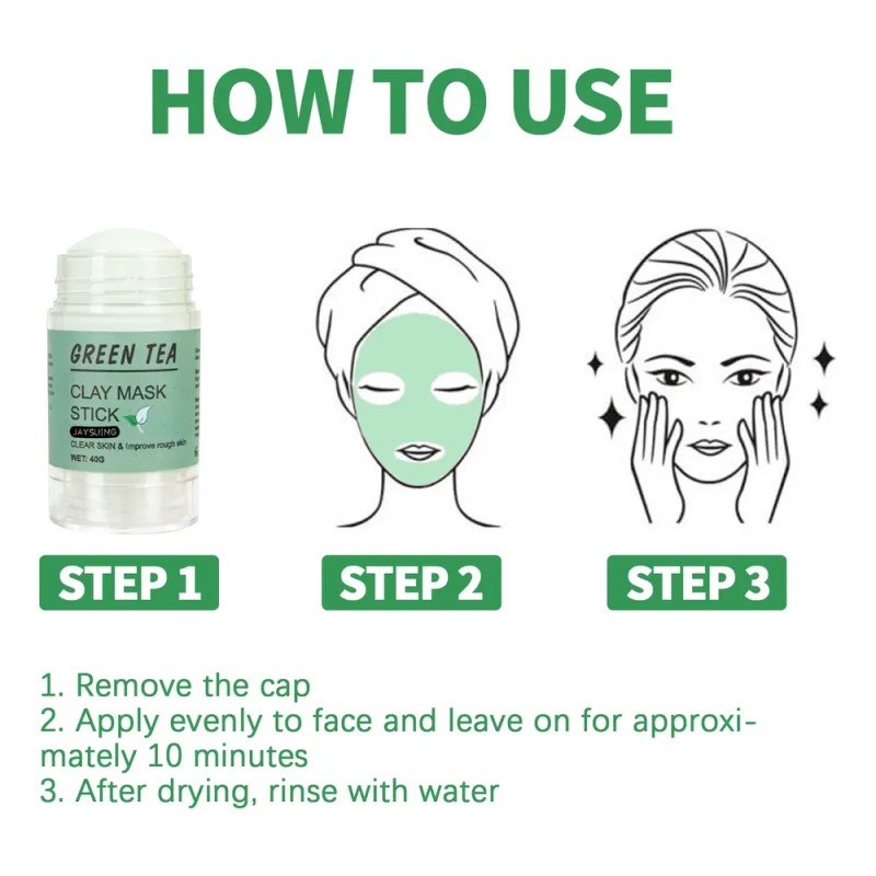 Mascarilla En Barra De Arcilla Con Té Verde Jaysuing Para