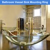 sourcing map Bathroom Sink Mounting Ring, Plastic Sink Drain Mount