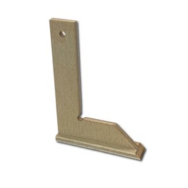 BUNBAN Precision Beech Wood Angle Multiplex 100 x 70 mm - Light Stop and Mitre Angle for Precise Work and Drawing (45° Try Angle)