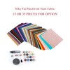 Q&J Fabric Co 15Pcs Satin Shiny Silky Cloth Fat Quarter