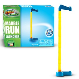 Marble Genius Run Launcher - Unleash Your Creativity with This Set, Includes Marble Launcher Base, Tubes, Top, and 5 Plastic Marbles, Educational STEM Toy, Build, Launch, and Watch Your Marbles Soar