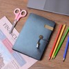 Wonderpool Leather Diary Notebook Ring Binder - Refillable Folder Writing