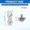 sourcing map M3 304 Stainless Steel Double Wire Rope Clips,