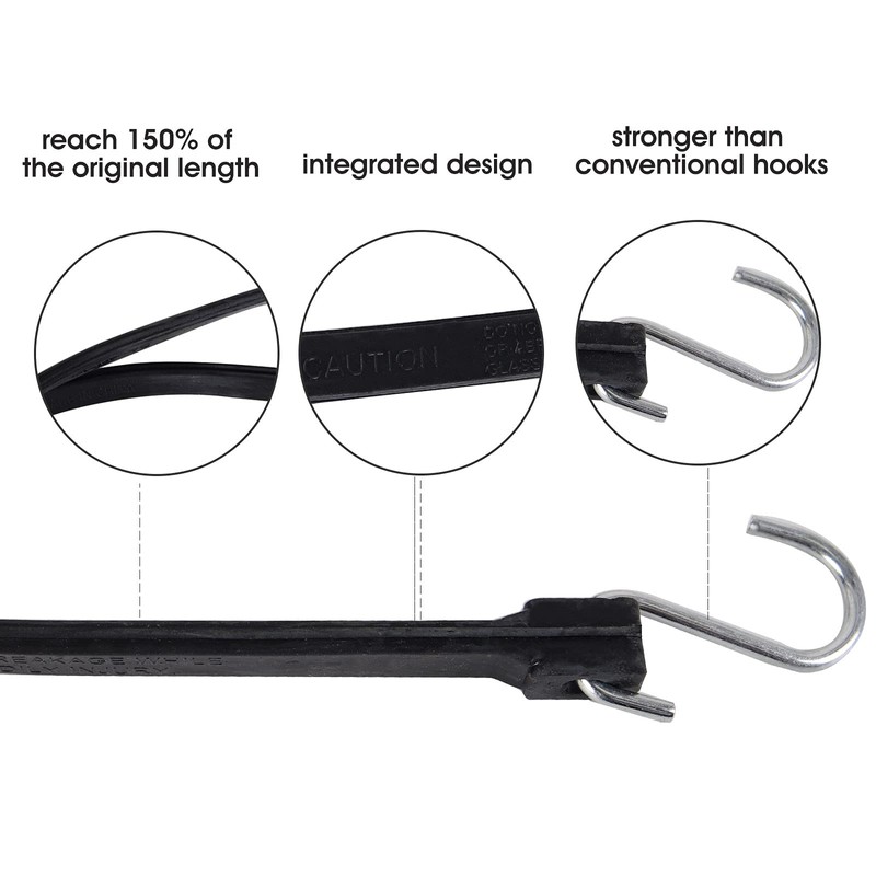 XSTRAP STANDARD Multiple Size Natural Rubber Tarp Bungee Straps Tie