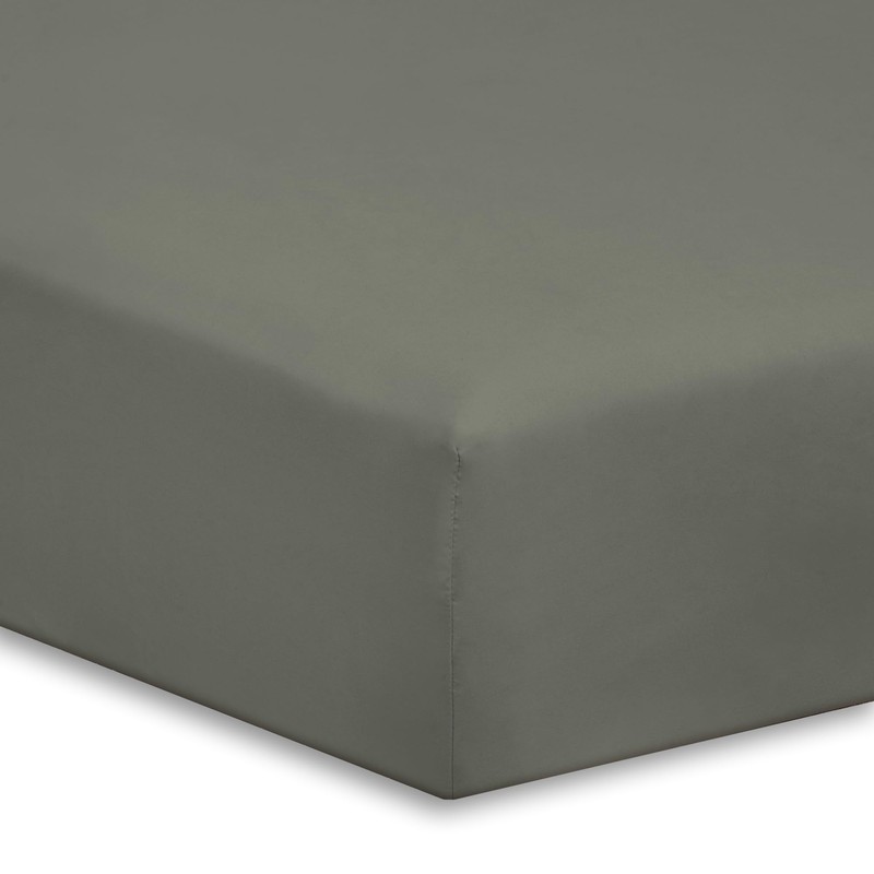 Soroor Bedding & Linen, Microfiber Single Fitted Sheet, Grey Deep