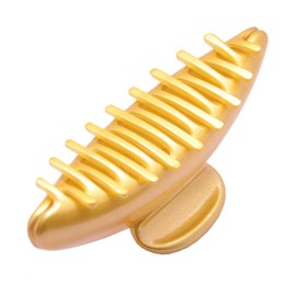 Parcelona French Clamp Golden Large 4 1/4" Celluloid Acetate Covered Spring Sturdy Claw Clips No Slip Grip Jaw Hair Claw Clips Clamp Clutcher for Women and Girls, Made in France