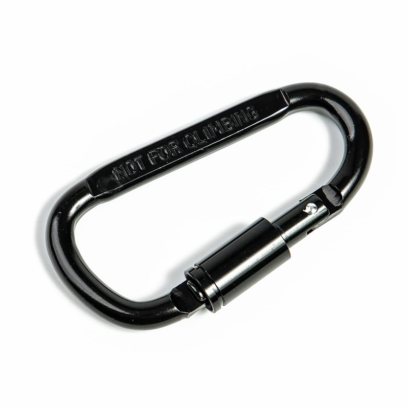 C.U.W Safety Retention Lanyard Replica Carabiner Set of 2 (Black)