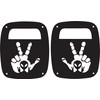 JeepTails Alien Peace Sign Tail lamp Light Covers Compatible with