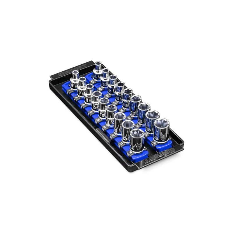 Ernst Manufacturing 8-Inch Socket Boss, 2-Rail Socket Tray, Blue -