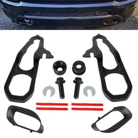 POSENG Front Tow Hooks Left & Right Compatible with Dodge Ram 1500 with 3.0L 3.6L 5.7L Engine 2019-2022 Replaces# 68272945AB, 68272944AB(Black)