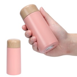 Risipu 150ml/5oz Small Water Bottle, Stainless Steel Mini Flask for Milk, Vacuum Insulated with Non-Slip Bottom (Pink)