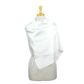 PASKMLNA Paisley Jacquard Pashmina Shawl Wrap Scarf Stole (018-29White)