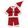 Street Cup Unisex Baby Christmas Costume Santa 3-Piece Set, red