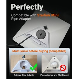 Starlink Mini Mount, Adjustable Clamp Mount Accessories, Starlink Mini Roof Rack RV Ladder Pole Mounting Kits (Easier Tightening with Less Force)