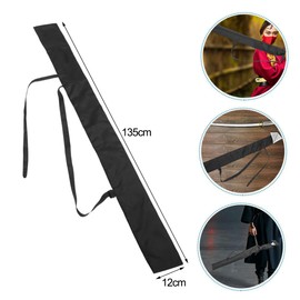 latikaly Sword Bag, Wooden Sword Bag, Kendo, Bamboo Sword Bag, Storage Bag, Japanese Swords, Long Objects, Storage, Total Length: Approx. 53.1 inches (135 cm), Width: Approx. 5.1 inches (13 cm), Black