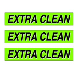 Car Dealer Vinyl Windshield Slogan Stickers - 3 Dozen (36 Piece) Chartreuse Window Sign Stickers for Car Lots (Xtra Clean)