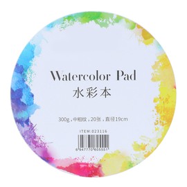 Acid free Cold Pressed Pure Cotton Paper Watercolor Paper for Art Making(Circular 19cm)