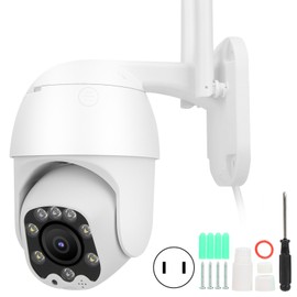 1080P Wifi PTZ Camera 8 Lights Nigh Vision IP66 Waterproof Motion Detection 100‑240V Prise US
