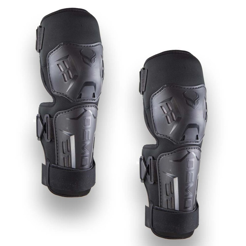 Demon Tactic Knee, Shin and Elbow Guards |BMX|Mountain Bike|Motorcycle (Black,