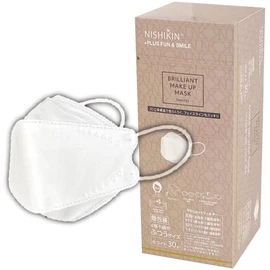 Nishikin Nikikin KF94 Non-woven Mask, Disposable, High Density 4-Layer Filter, White, Individually Packaged, 30 Sheets x 4 Boxes, Blocks 99% of BFE99, PFE99, VFE99, Pollen