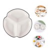 Alipis 3-Grid Ceramic Dinner Plate Adult Size Divided Plate Separator