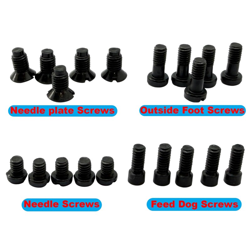 ZhXu Shuo 20 PCS Screws(Needle Screws& Needle Plate Screws& Feed