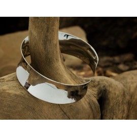 Fly Style Bangle made of 925 sterling silver - open and adjustable silver bangle, Sterling Silver