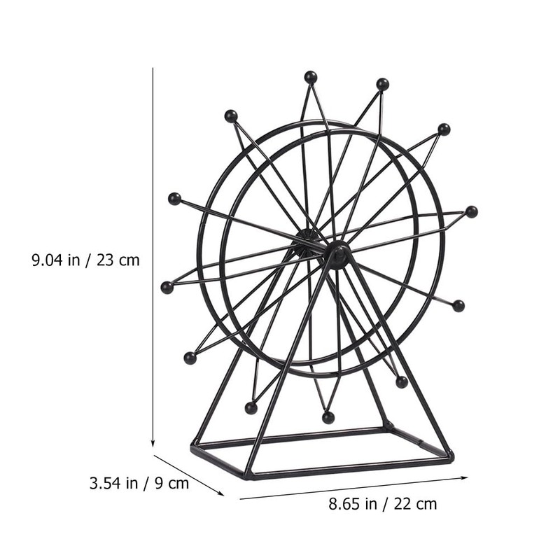 Gatuida Ferris Wheel Model Ferris Wheel Decor Iron Crafts Gold