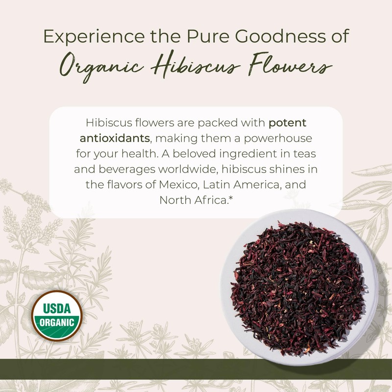 Starwest Botanicals Organic Hibiscus Flowers - Dried Hibiscus Flowers for